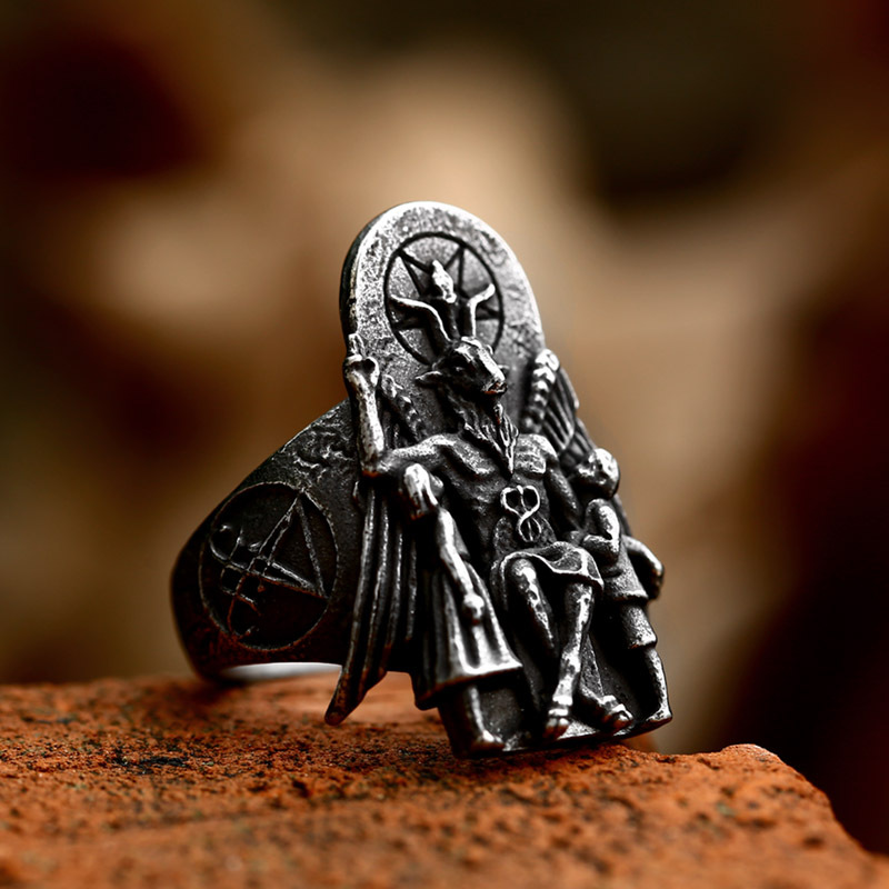 Baphomet Goat Stainless Steel Ring
