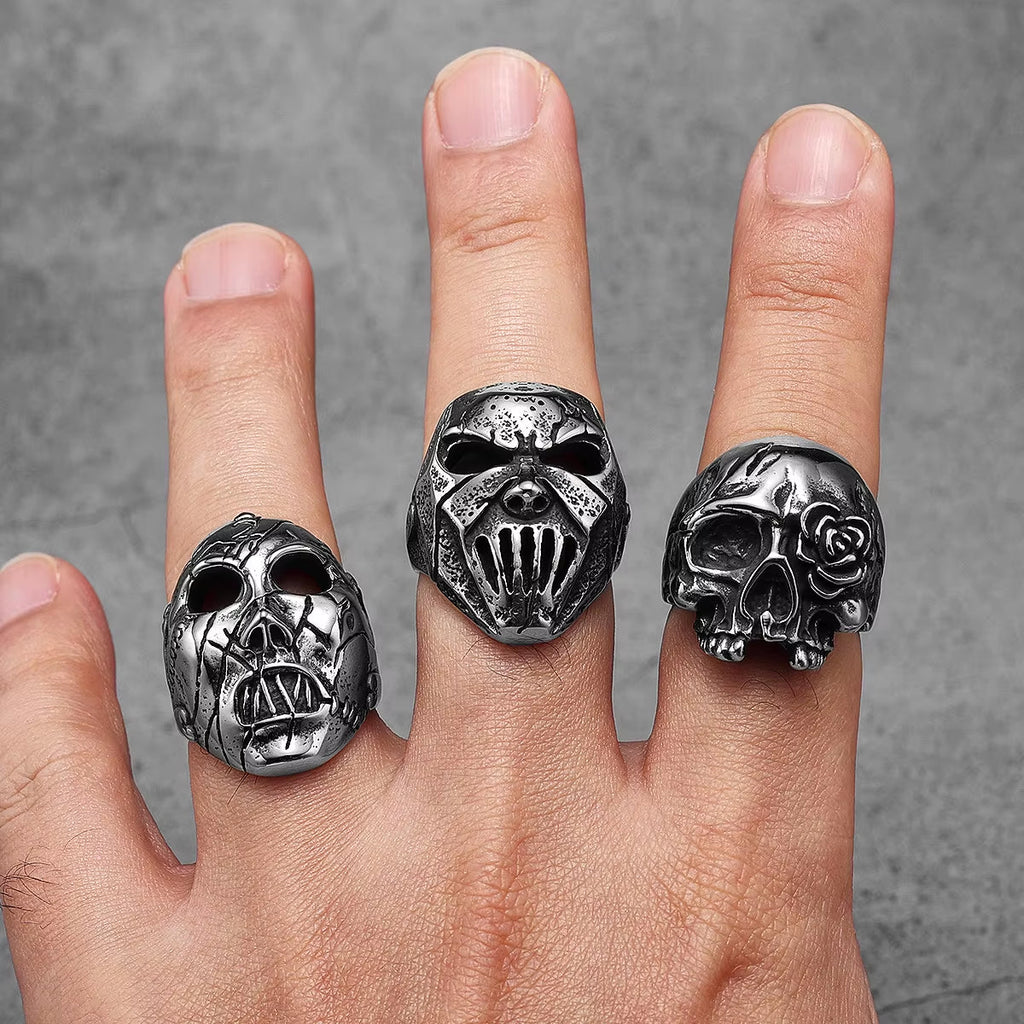 Spartan Battle Mask Stainless Steel Ring
