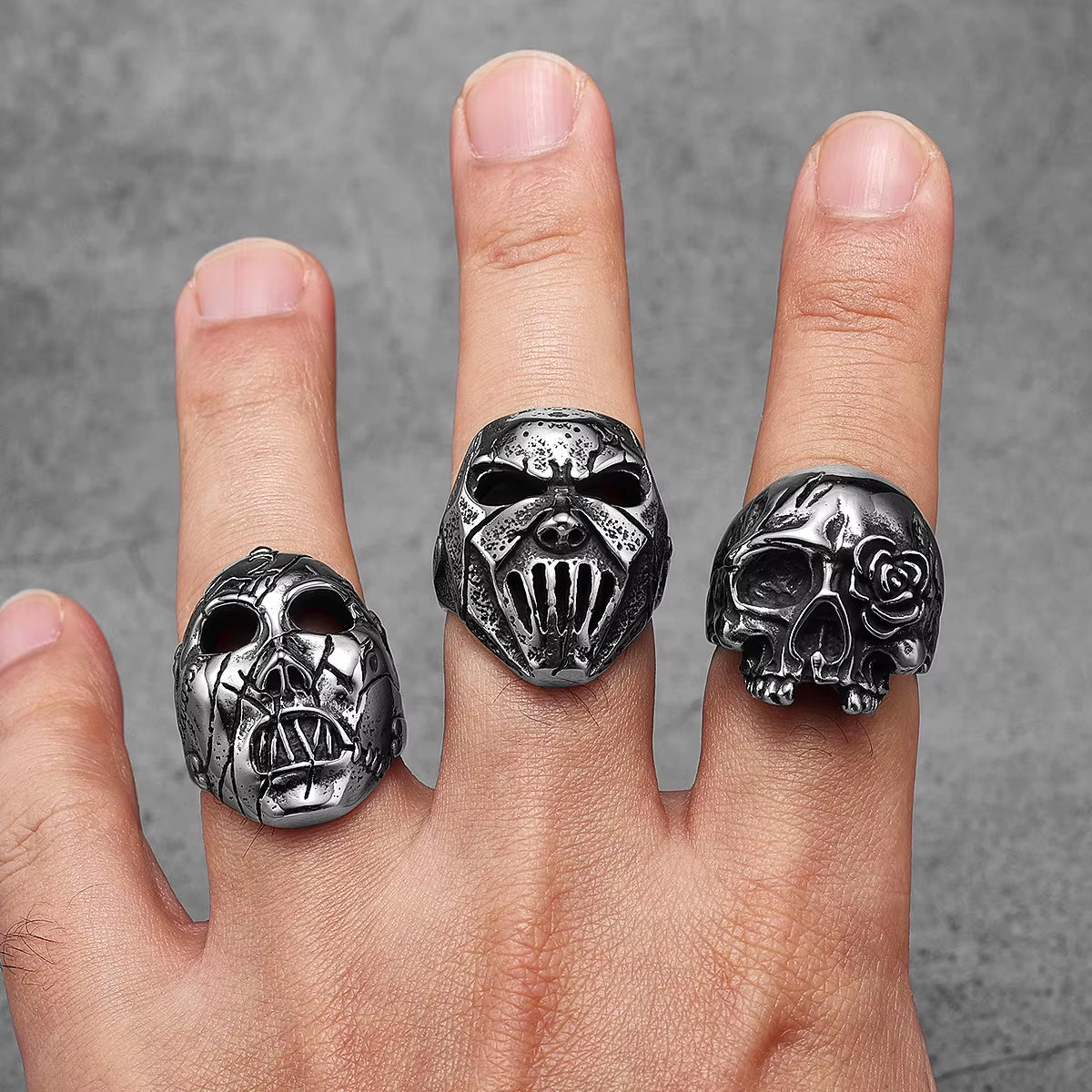 Spartan Battle Mask Stainless Steel Ring