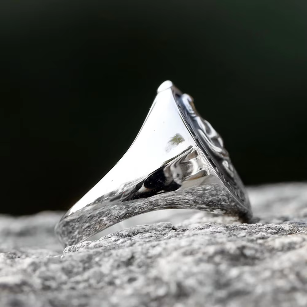 Gothic Skull Serpent Stainless Steel Ring