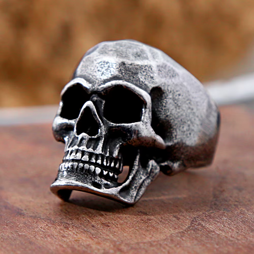 3D Anatomical Skull Gothic Statement Ring