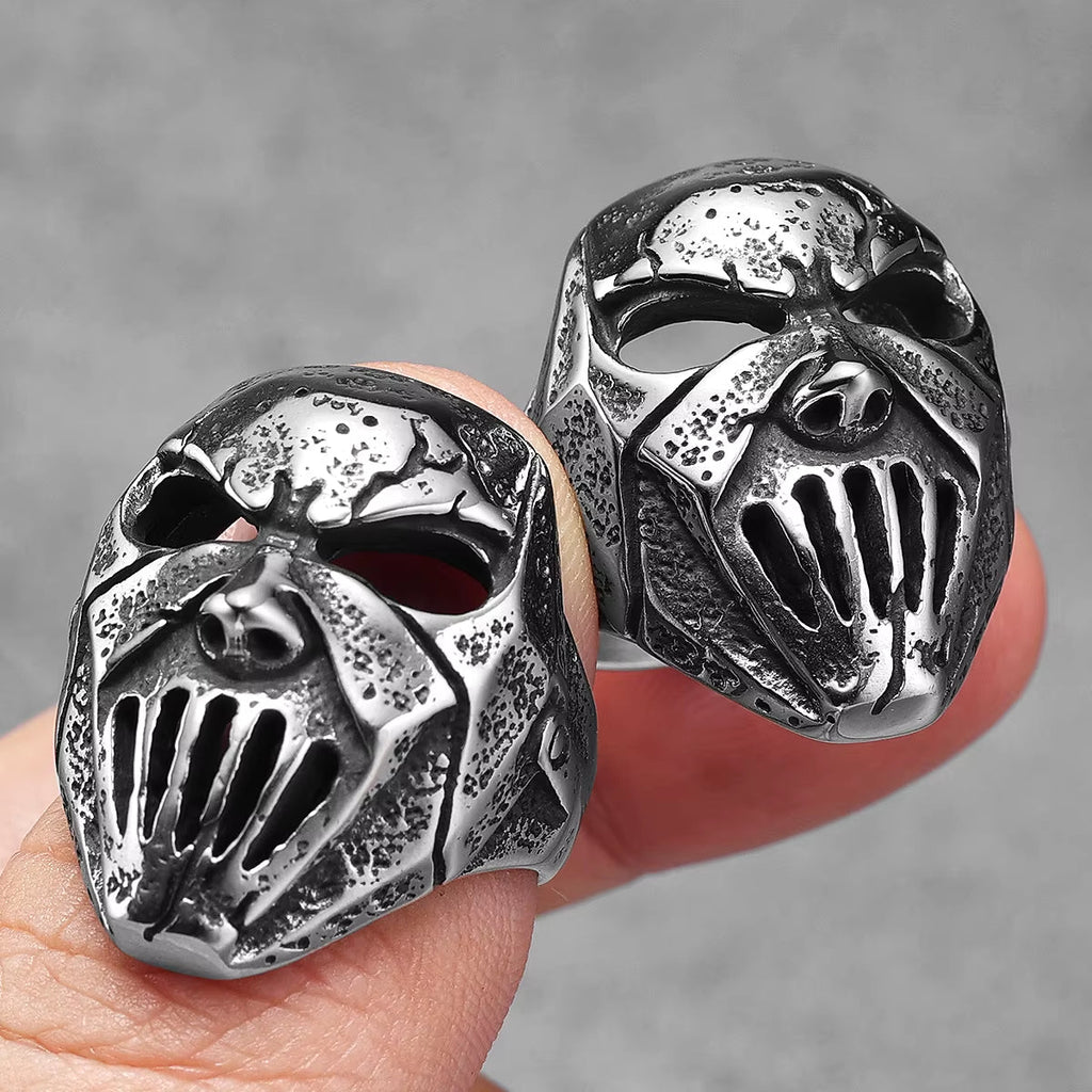 Spartan Battle Mask Stainless Steel Ring