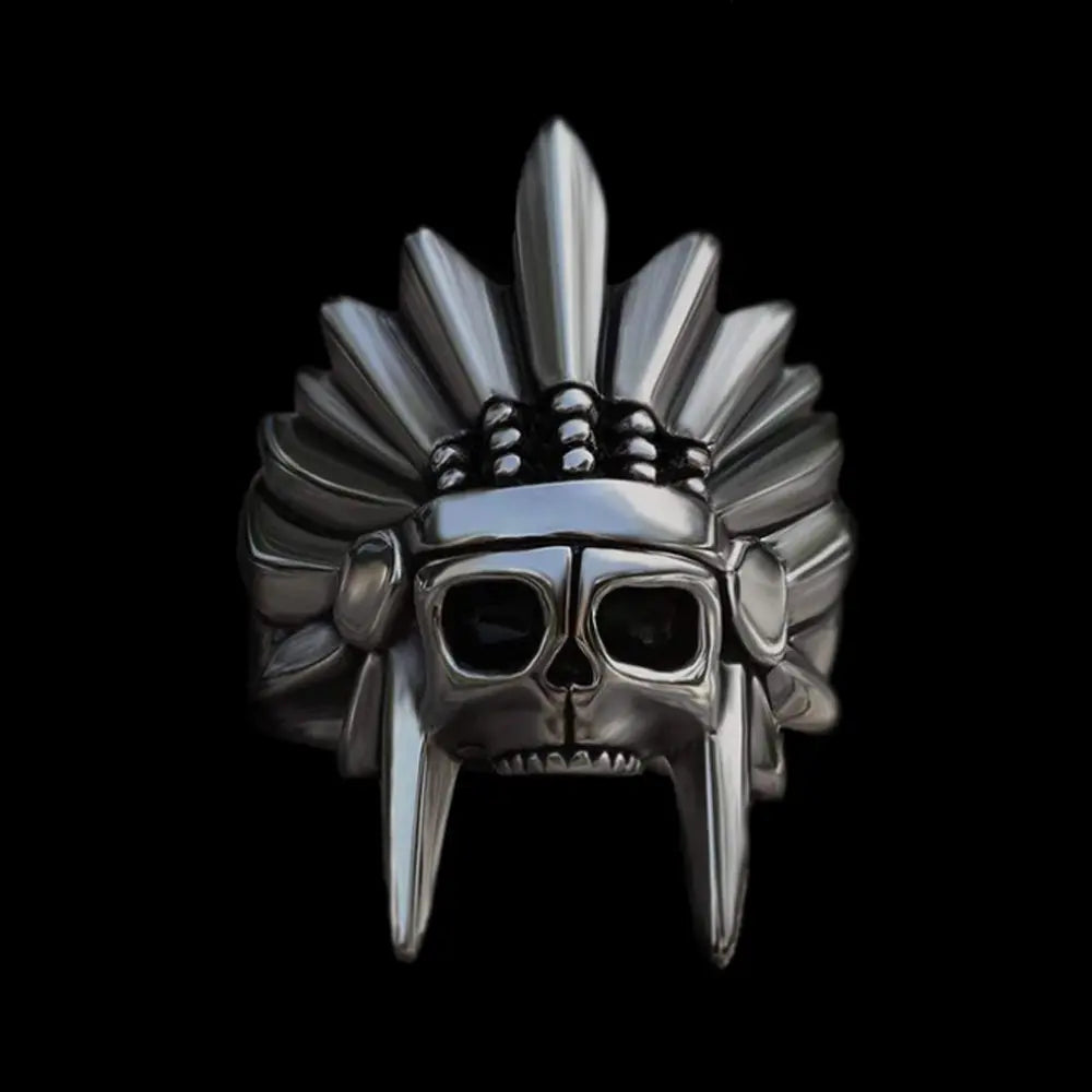 African Tribal Chief Chieftain Stainless Steel Ring