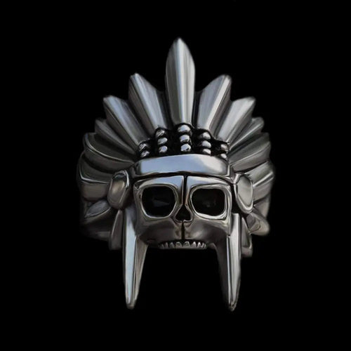 African Tribal Chief Chieftain Stainless Steel Ring