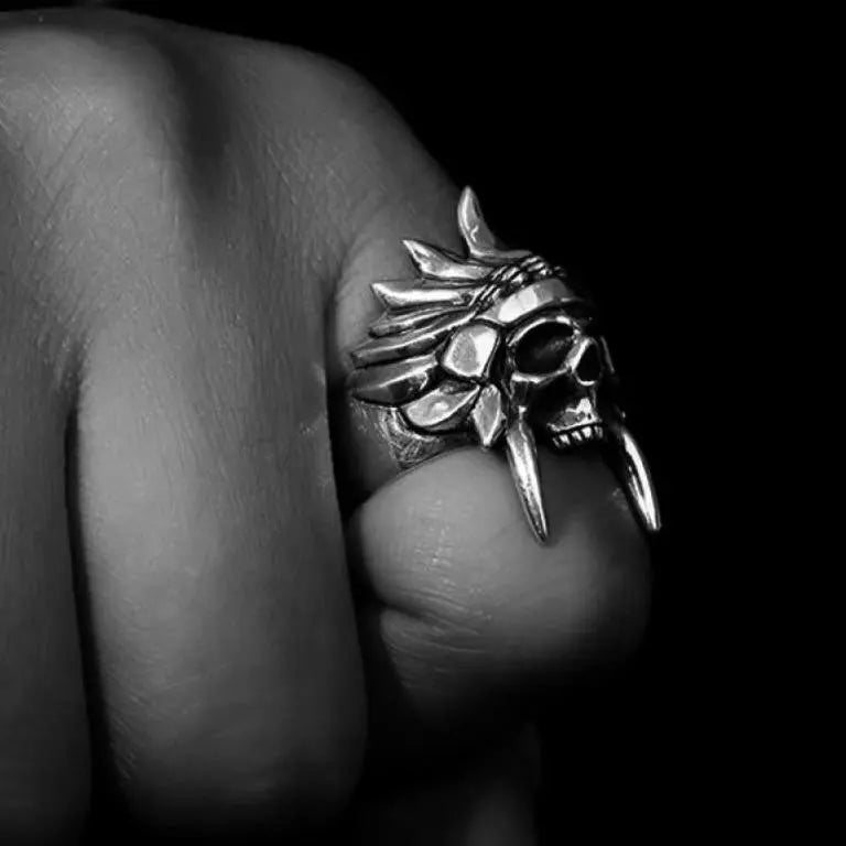African Tribal Chief Chieftain Stainless Steel Ring