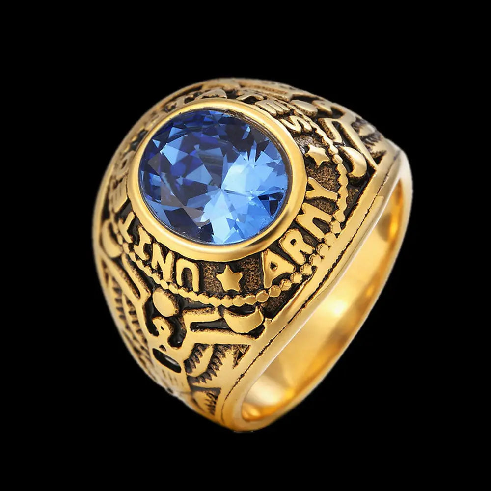 American Soldier Double Eagle Ring