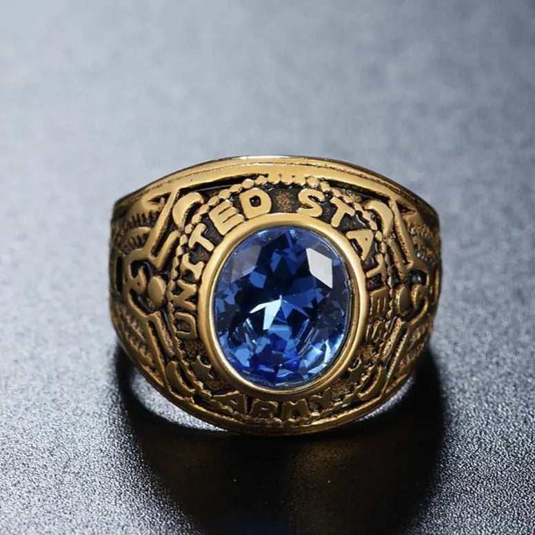American Soldier Double Eagle Ring
