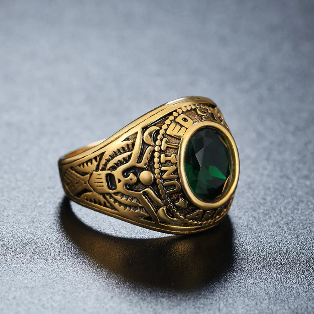 American Soldier Double Eagle Ring