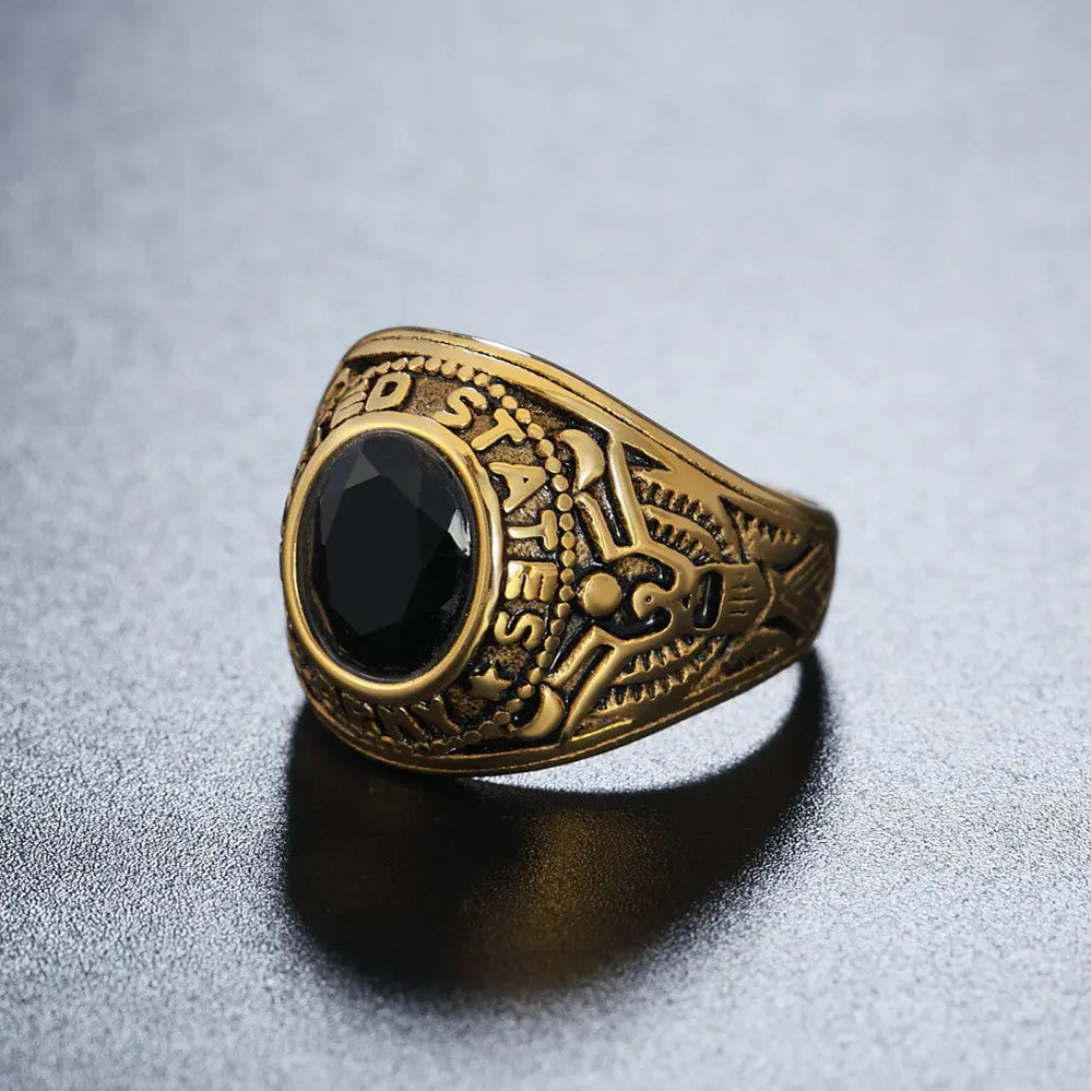 American Soldier Double Eagle Ring
