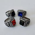 Ancient Mythical Dragon Gemstone Men's Ring