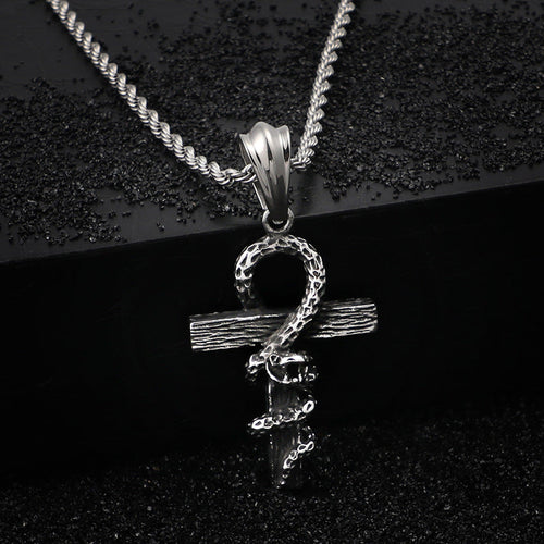 Anke with Snake Gothic Stainless Steel Pendant
