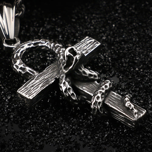 Anke with Snake Gothic Stainless Steel Pendant