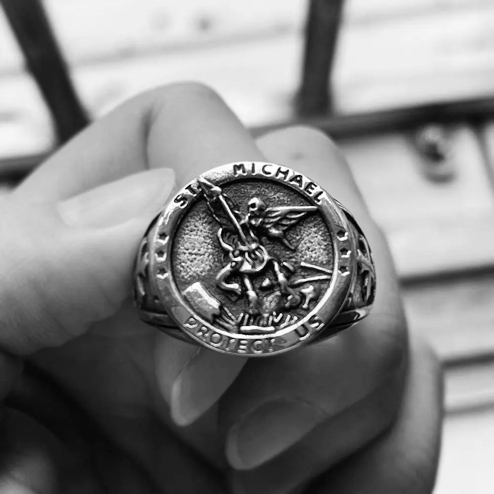 Archangel St. Michael Stainless Steel Ring