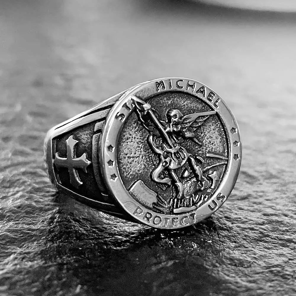 Archangel St. Michael Stainless Steel Ring