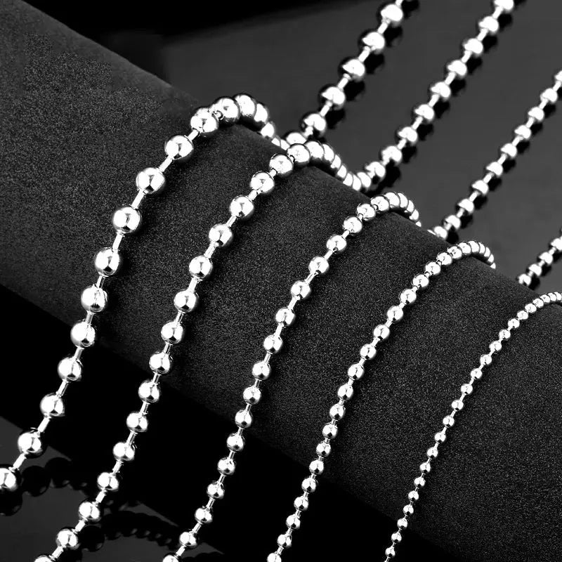 Ball Bead Chain Stainless Steel Necklace