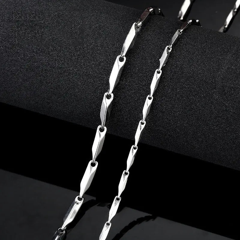 Barleycorn Chain Stainless Steel Necklace