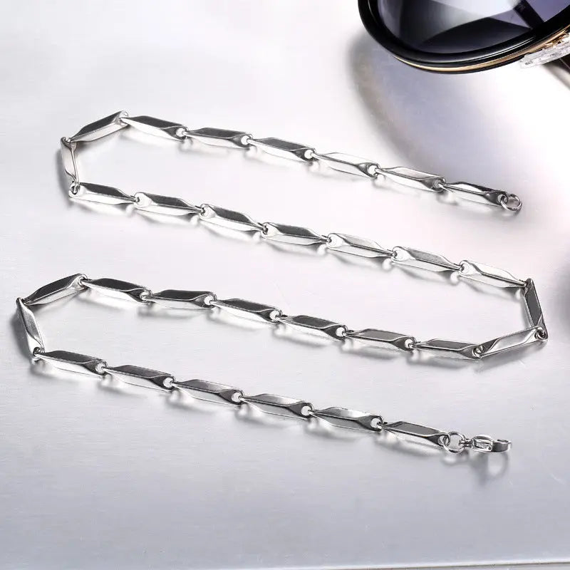 Barleycorn Chain Stainless Steel Necklace