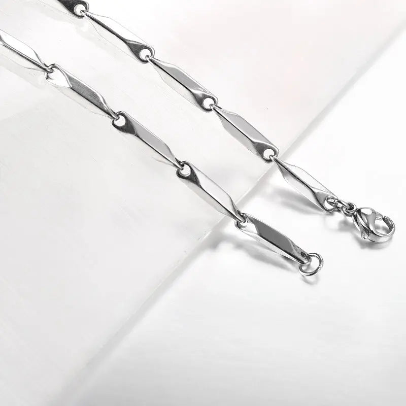Barleycorn Chain Stainless Steel Necklace