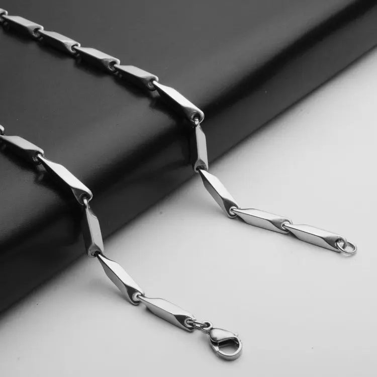 Barleycorn Chain Stainless Steel Necklace