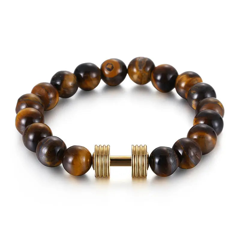 Beaded Tiger Eye Bracelet Lava Rock Bracelet, Stress Relief