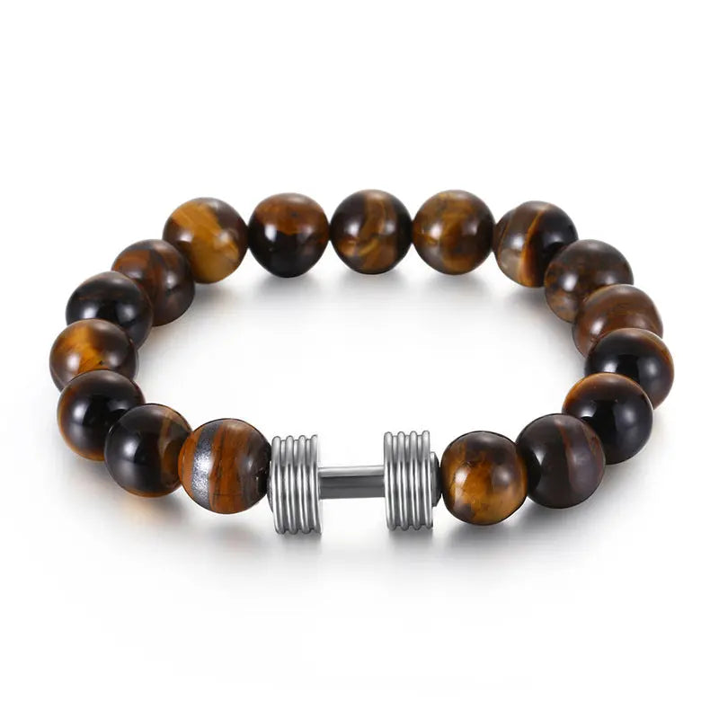Beaded Tiger Eye Bracelet Lava Rock Bracelet, Stress Relief