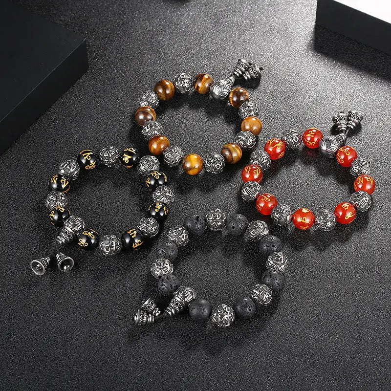 Beaded Tiger Eye Mala Beads Bracelet