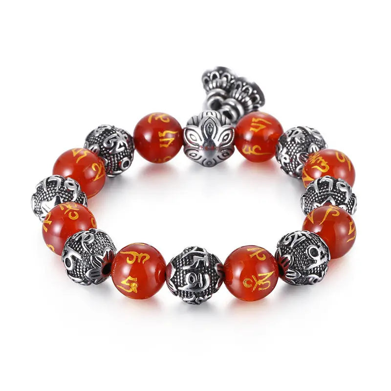 Beaded Tiger Eye Mala Beads Bracelet