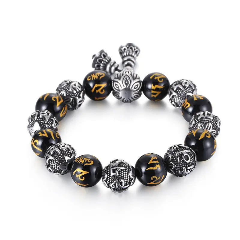 Beaded Tiger Eye Mala Beads Bracelet