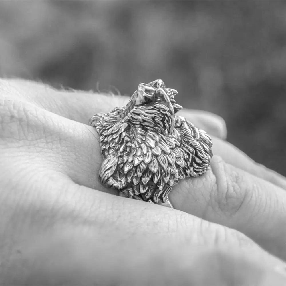 Bear Warrior Stainless Steel Biker Ring