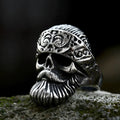 Bearded Skull Stainless Steel Ring