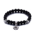 Black Agate Sailor Stretchable Bracelet