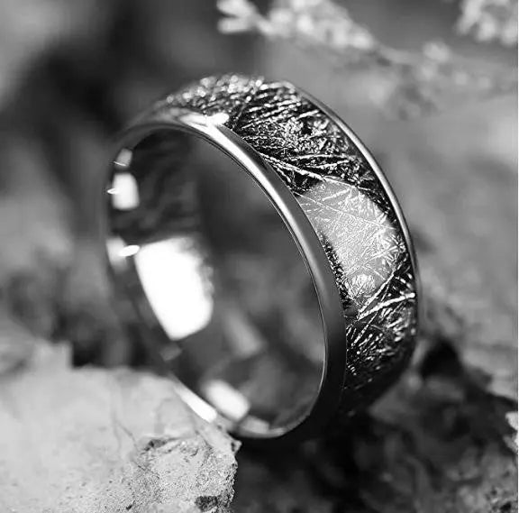 Black Gemstone Stainless Steel Ring