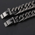 Blackened Diamond Cut Chain Stainless Steel Bracelet