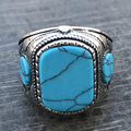 Turquoise Vintage Stainless Steel Ring