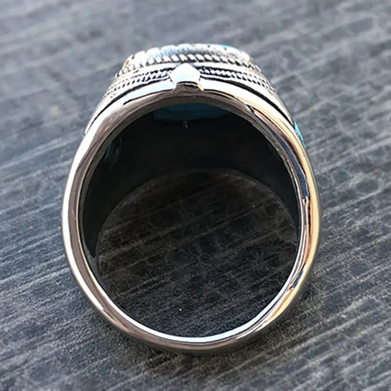 Turquoise Vintage Stainless Steel Ring