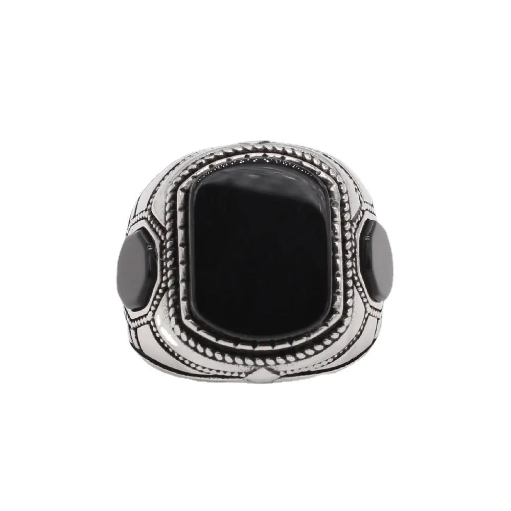 Turquoise Vintage Stainless Steel Ring