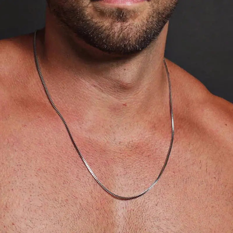 Box Chain Stainless Steel Necklace