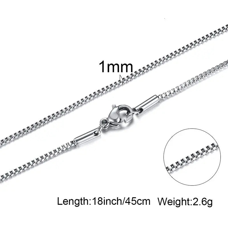 Box Chain Stainless Steel Necklace