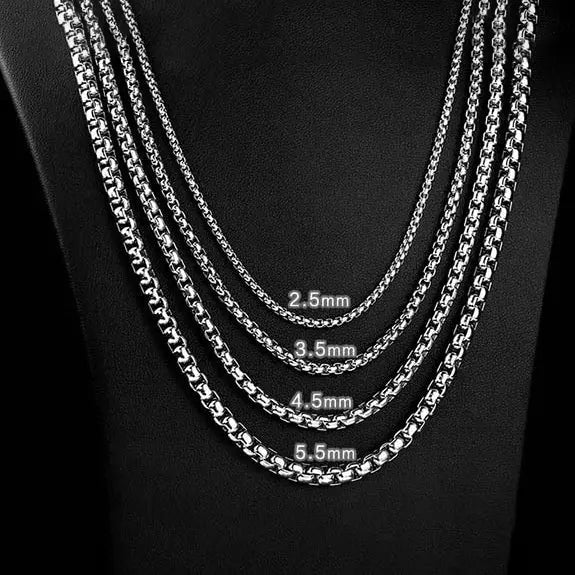 Box Chain Stainless Steel Necklace