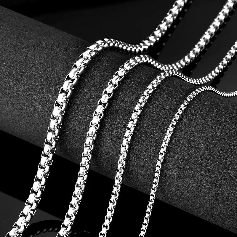 Box Chain Stainless Steel Necklace