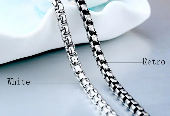 Box Chain Stainless Steel Necklace