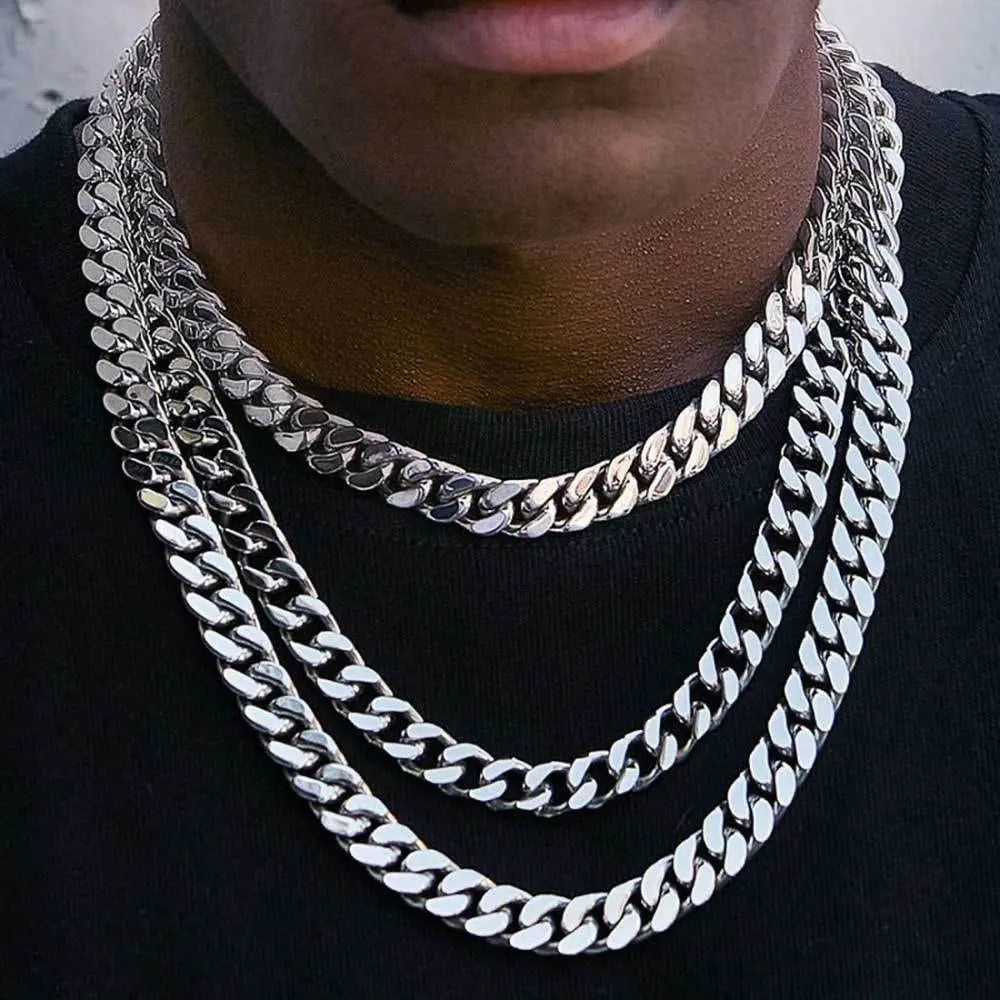 Buckle Cuban Stainless Steel Necklace-Gold