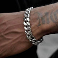 Buckle Cuban Stainless Steel Necklace-Silver