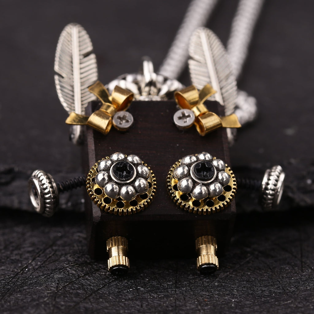 Artisan Feathered Robot Necklace