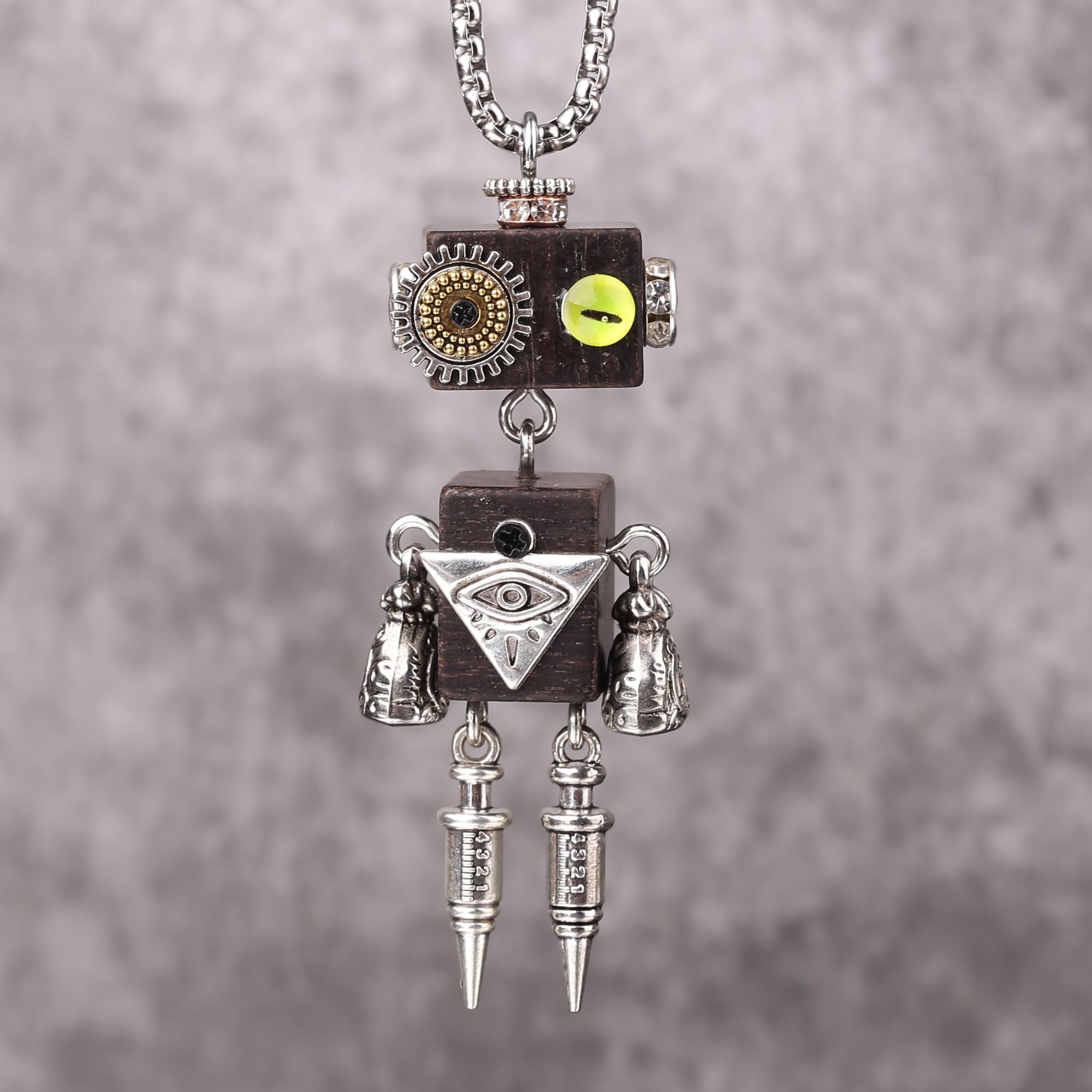 Artisan Mystic Eye Robot Necklace