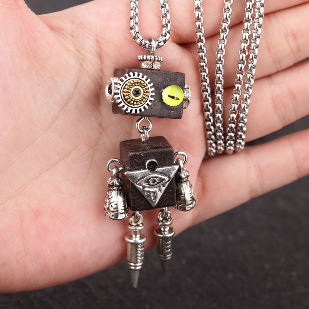 Artisan Mystic Eye Robot Necklace