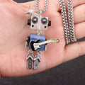 Artisan Cowboy Guitar Robot Necklace