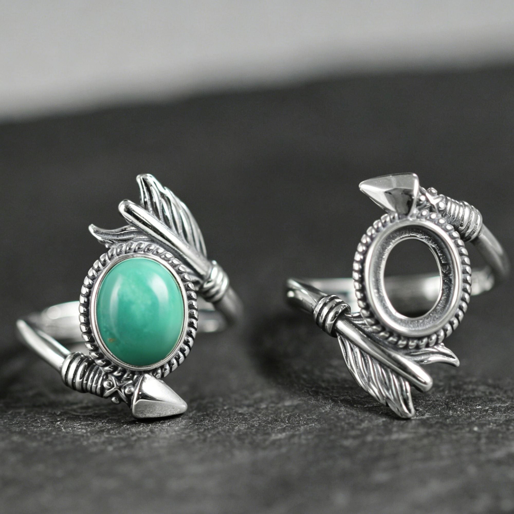 Antiqued Western Arrow Statement 925 Sterling Silver Ring