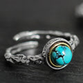 Twisted Branch Turquoise 925 Sterling Silver Ring
