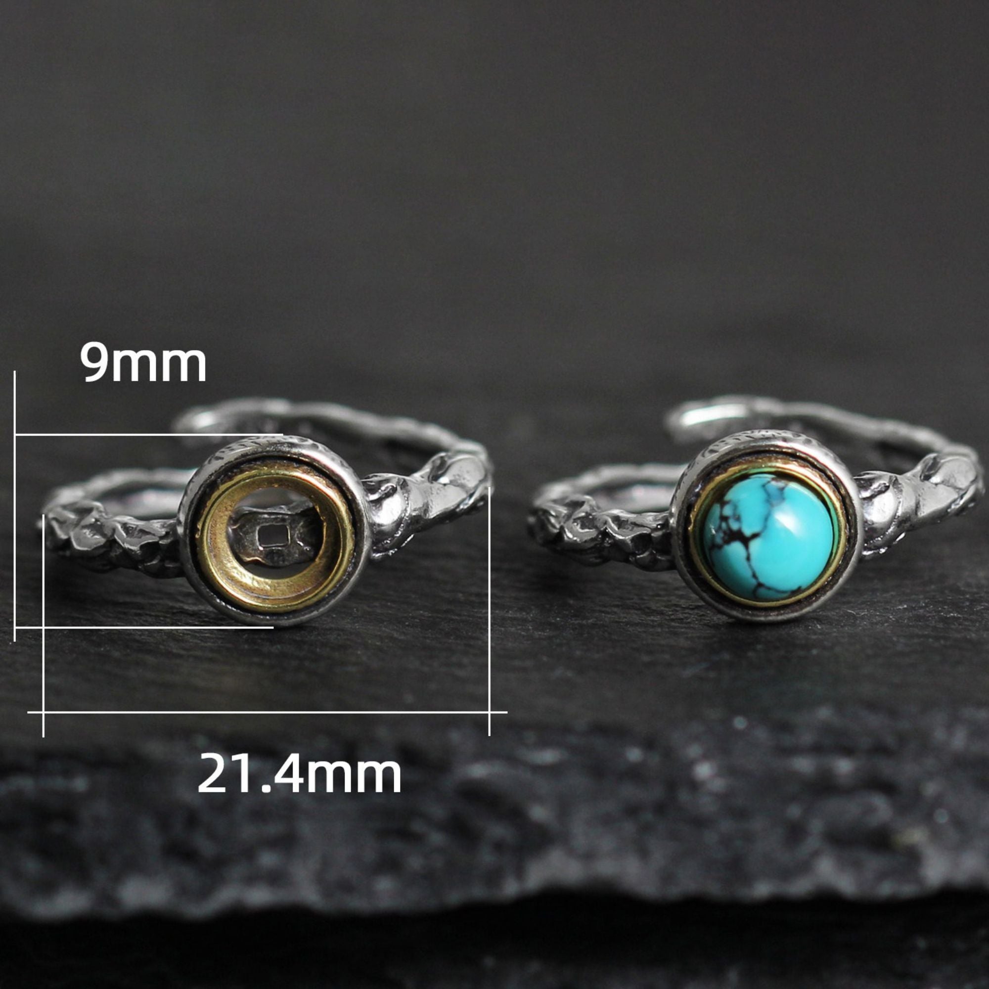 Twisted Branch Turquoise 925 Sterling Silver Ring